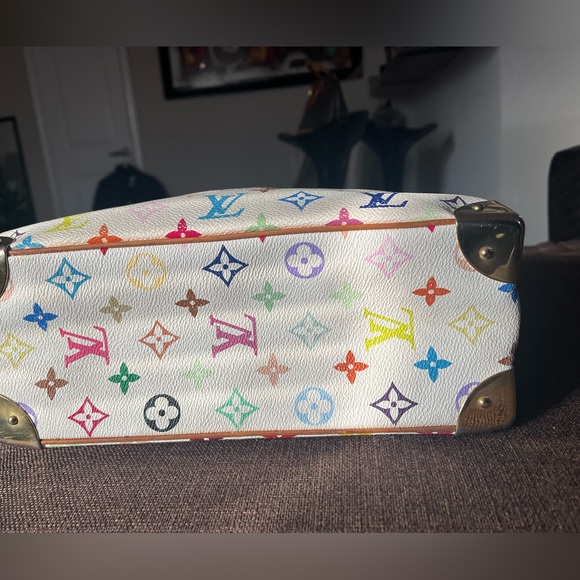 Louis Vuitton Takashi Murakami Multicolor Trouville Satchel - Picture 10 of 16